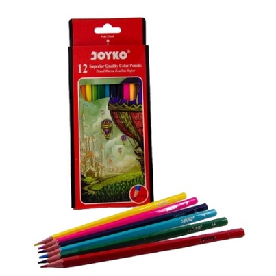 PENSIL WARNA JOYKO CP100 PANJANG 12 WARNA / COLOR PENSILS JOYKO