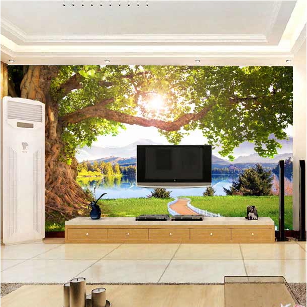 Wallpaper 5d Motif Pemandangan Natural 3d Untuk Background Ruang Tamu Dan Tv Shopee Indonesia