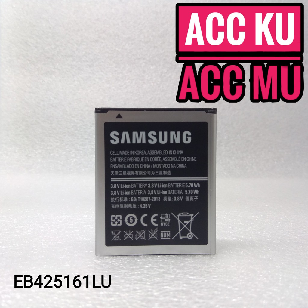 BATTERY SAMSUNG GALAXY S3 MINI /GALAXY  ACE 2/ J1 MINI / BATERAI SAMSUNG I8160 EB425161LU ORI 99