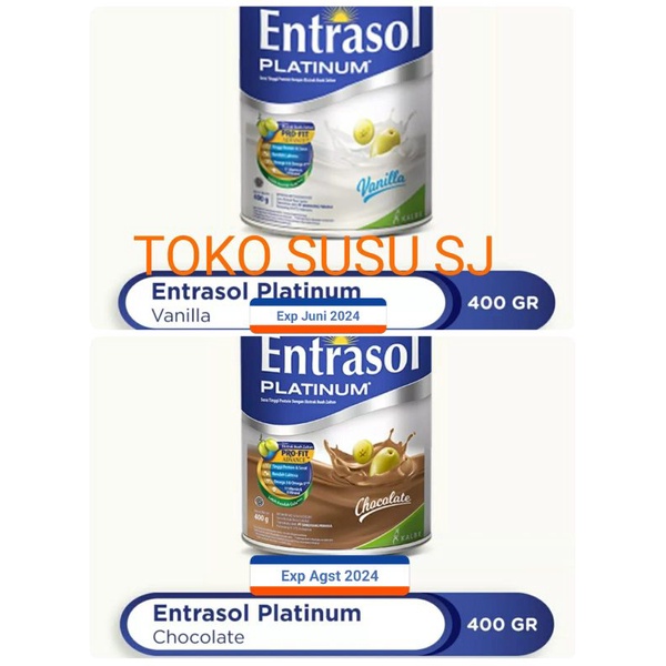 ENTRASOL SENIOR PLATINUM Vanila 400 gr/Coklat/VANILLA/400gr