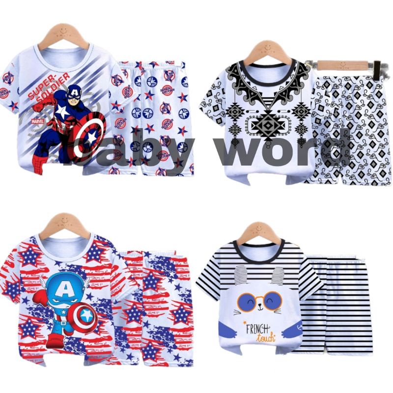 PROMO !!! Baju Set // Setelan Bayi Full Motif ORIGINAL