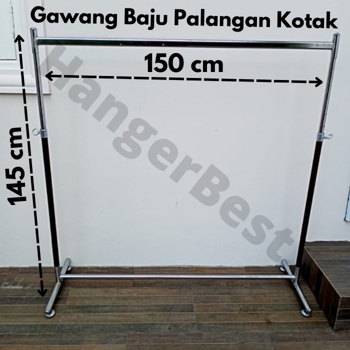 GAWANG BAJU PIPA KOTAK 150 CM