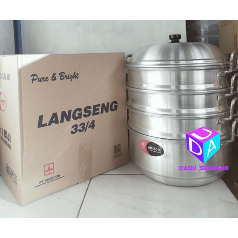 dandang kukus susun 4 langseng alluminium jawa maspion 33cm susun 4