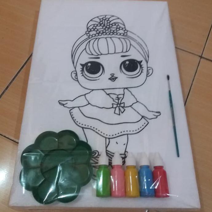 styrofoam lukis/mewarnai 1 set 6 gambar karakter