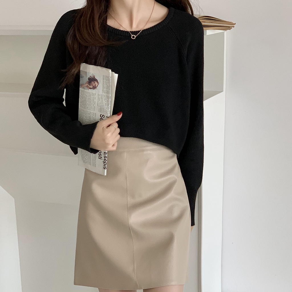 Korean style wanita sweater/sweater rajut wanita /atasan wanita warna putih/