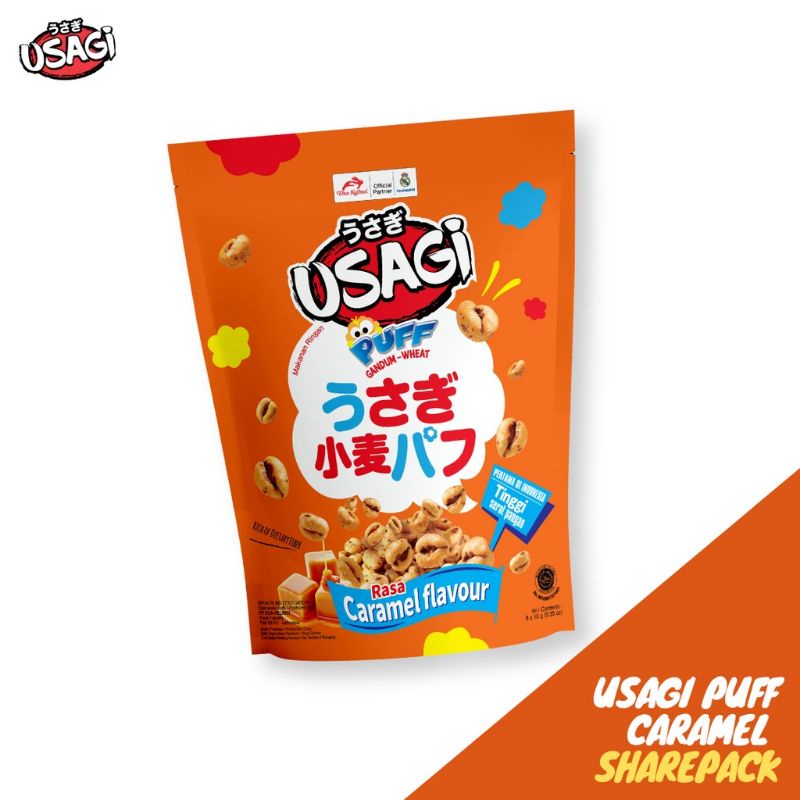 

Dua Kelinci Usagi Gandum Wheat Puff Caramel Share Pack 64 gram