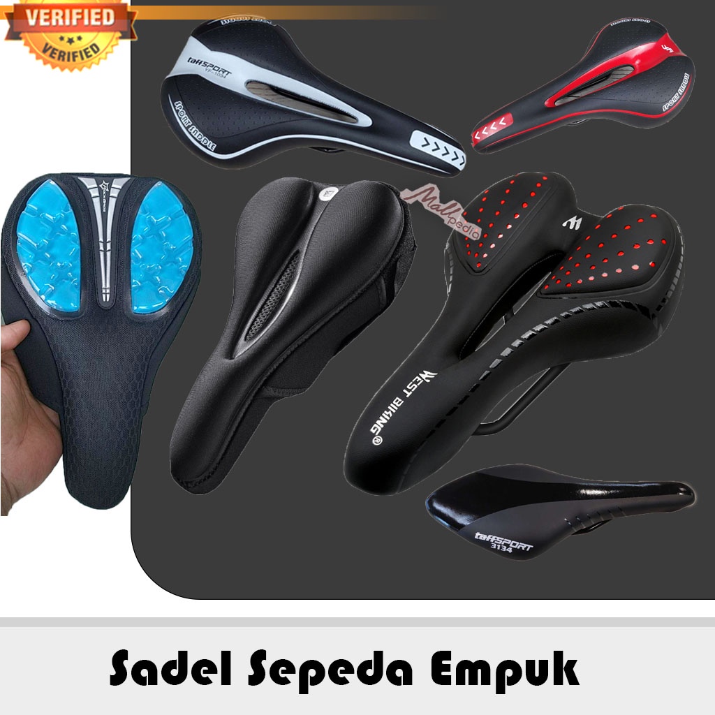 SDI Sadel Sepeda Sport MTB Empuk Rockbros Cover Jok Sadel Sepeda Liquid Silicone Gel Silicone Gel Cushion PU Leather Breathable Silica Gel Mat Race LF1034 YF-1034 TaffSPORT Shock Absorbing - YP081 AMT