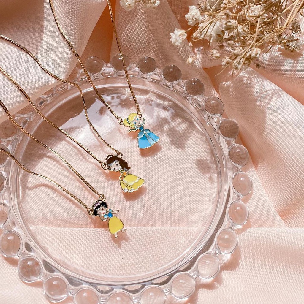 Kalung emas anak Disney Princess Belle UBS Emas Asli