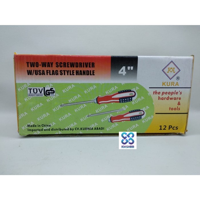 Obeng min plus magnet bolak balik amerika 4&quot; inch (10cm)