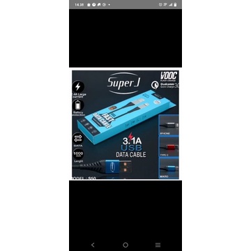 Kabel data Super J SPJ S50 Quallcomm 3.0 Type C, Micro