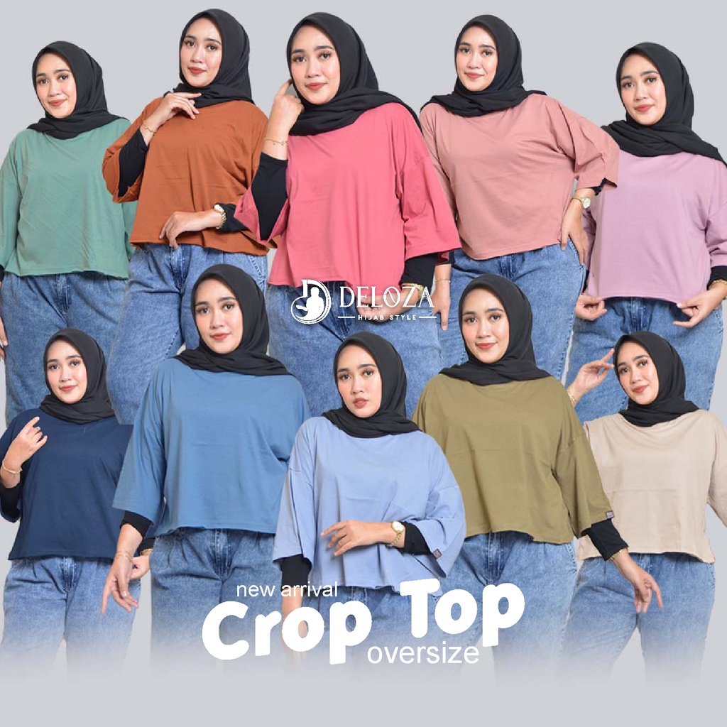 Mix Striped Oversized Color Combine Campur Warna Kaos Basic Atasan Jumbo Wanita Terbaru by Deloza