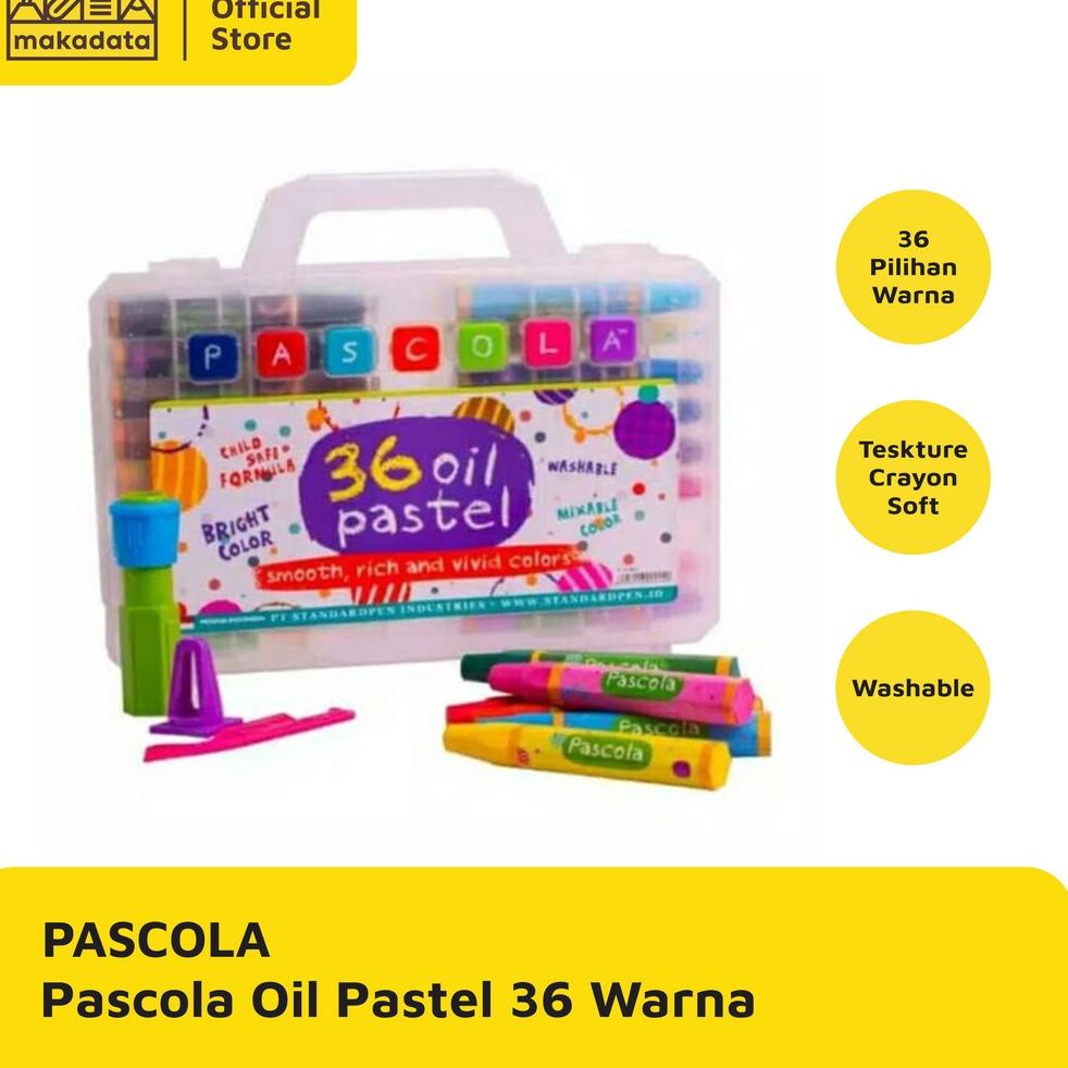 

⇘ CRAYON / OIL PASTEL PASCOLA ISI 36 WARNA MURAH お