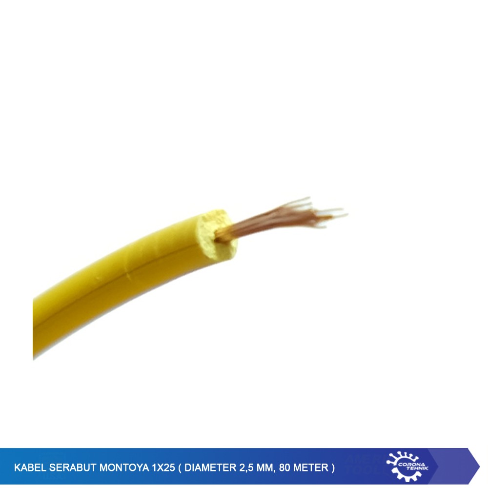 Kabel Serabut Montoya 1x25 ( Diameter 2,5 mm, 80 Meter )