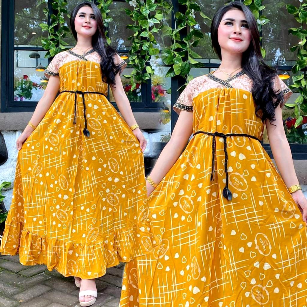 DASTER ARAB SEKDRESS RENDA ULFA HOME DRESS BATIK WANITA DASTER KEKINIAN MURAH BUMIL BUSUI