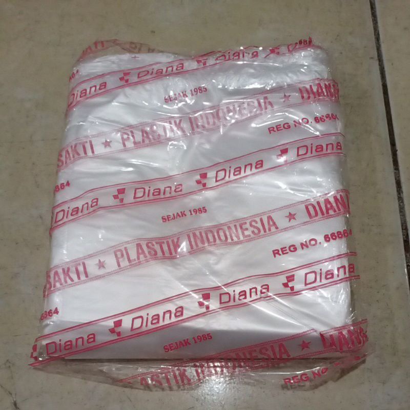 kantong plastik /kantong kresek, kantong kresek bening, plastik bening uk 15