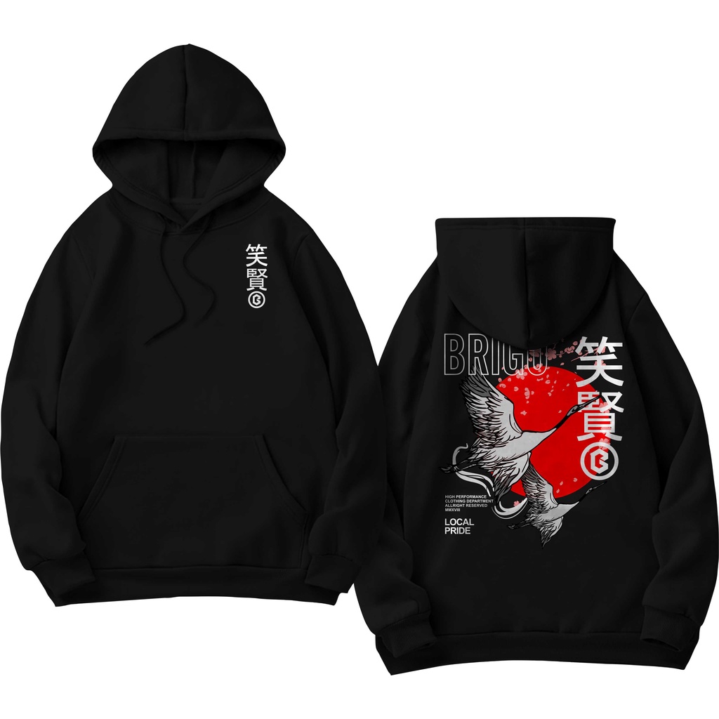 BRIGO Jumper Hoodie japan bird II Sweater Hoodie BRIGO japan bird Sablon DTF Fleece Cotton II SIZE M-XXL (Pria &amp; Wanita) Free stiker&amp;Gantungan Kunci