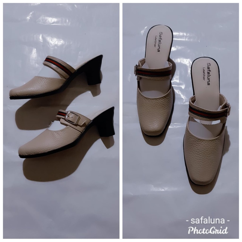 Sepatu kulit garut asli sepatu heels 5cm  bisa cod