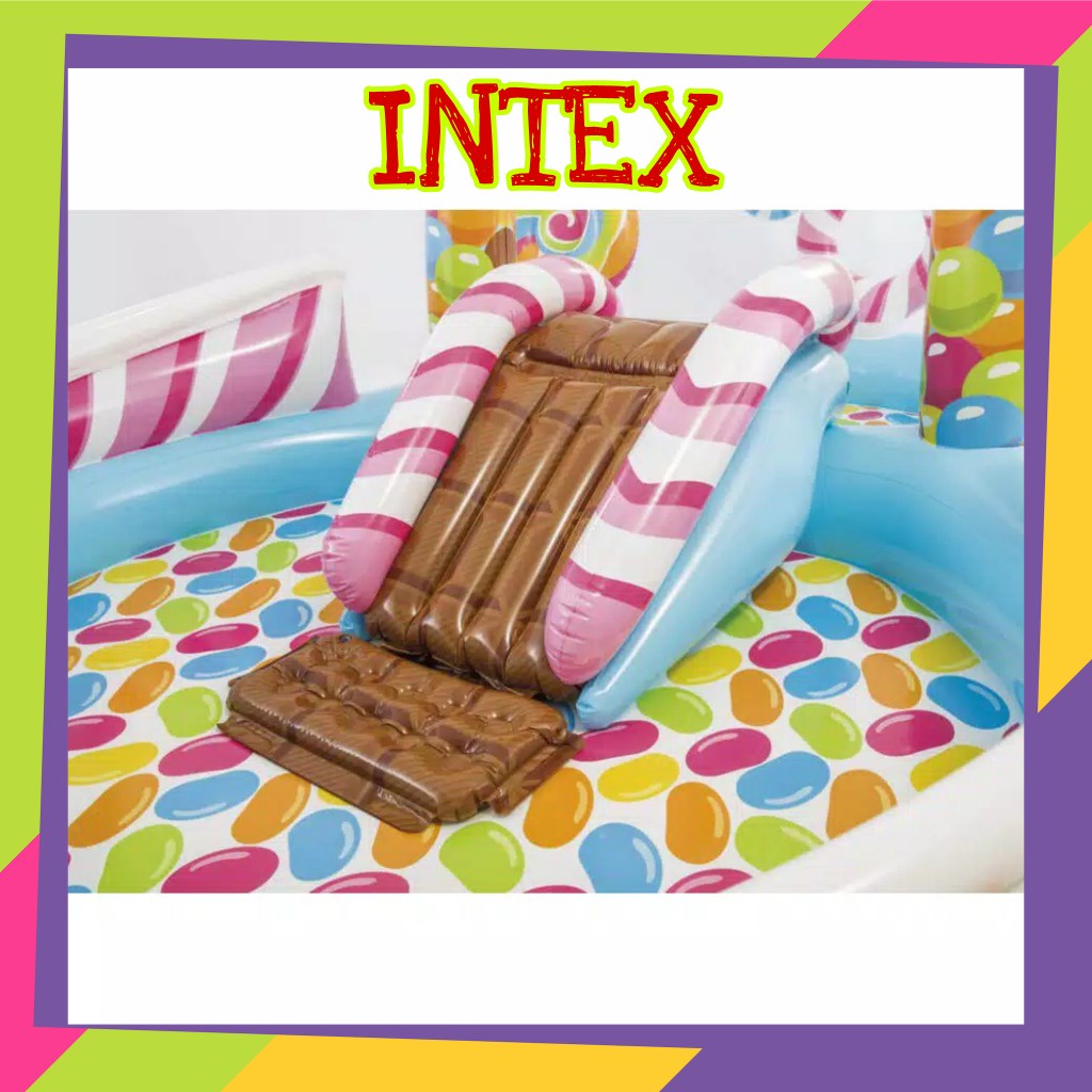 1363 / Kolam renang INTEX anak fantastic candy zone play center seluncur perosotan 57149