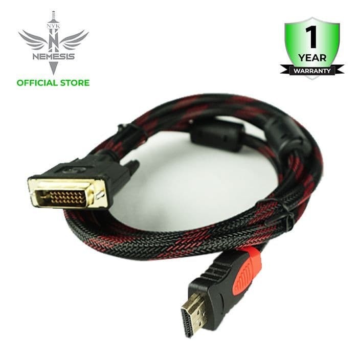 Dvi 24 1 to Hdtv Nyk full hd 1080p 1.5m cable - Kabel Dvi-d male to hdtv male 1.5 meter