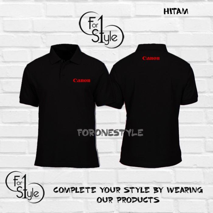Polo Shirt Kaos Polo Camera CANON LOGO Kaos Gadget - Polo Photographer - FORONESTYLE
