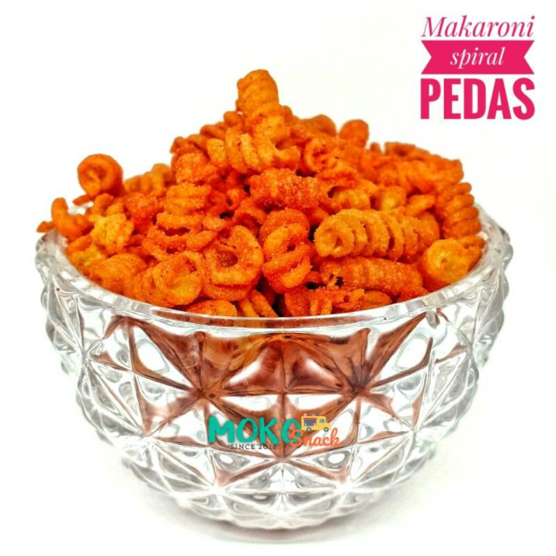 

Makaroni Spiral Pedas 250gr Snack kiloan