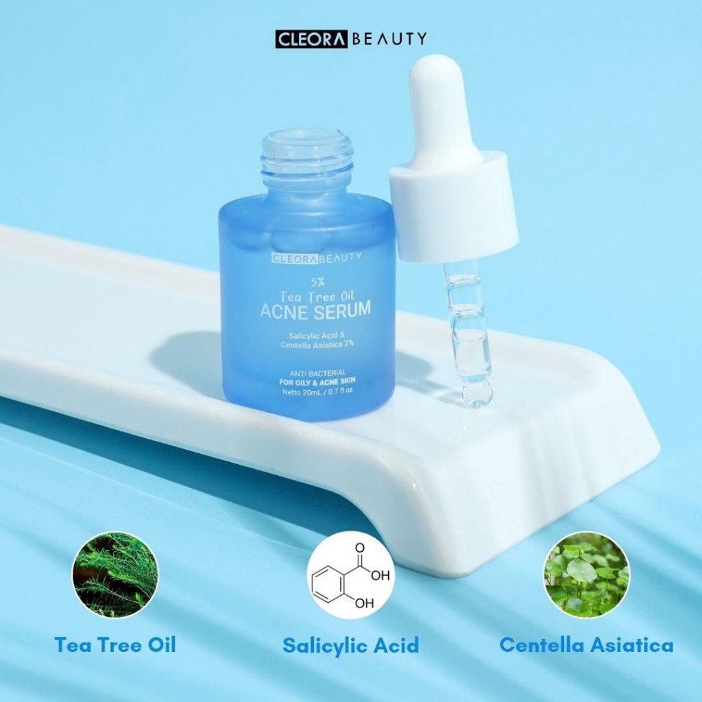 [ FREE ONGKIR ] CLEORA BEAUTY ACNE SERUM -  CENTELLA ASIATICA 2% SALICYLIC ACID ANTIBACTERIAL 20mL