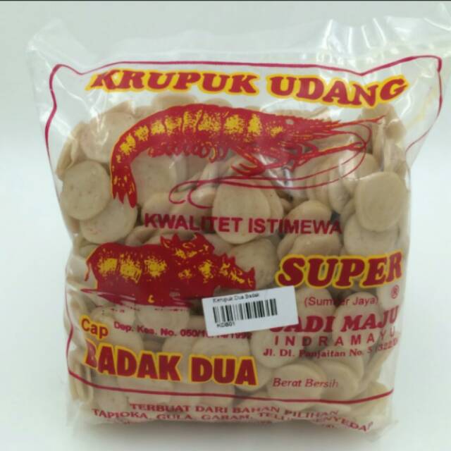 

Kerupuk Udang cap Badak Dua