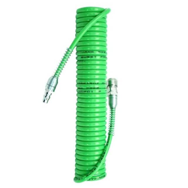 TEKIRO SELANG ANGIN SPIRAL HIJAU 6M AT-RH1115 6 M 5 X 8 mm Tekiro RECOIL HOSE WITH SPRING GREEN 6 M
