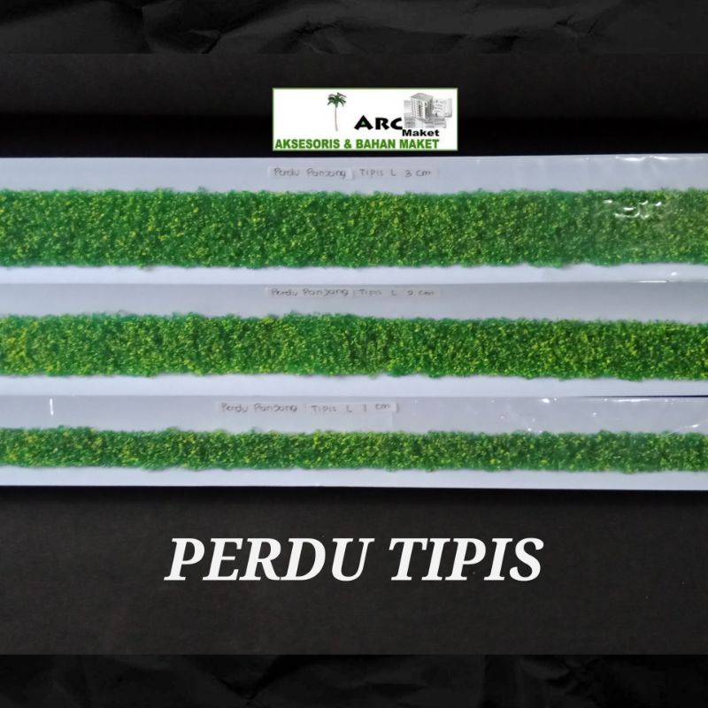 Miniatur / Maket Perdu Panjang Tipis Hijau untuk Arsitektur