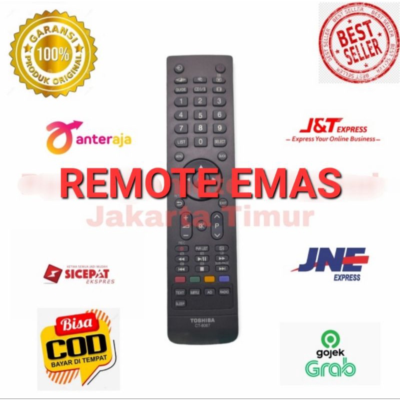 REMOTE REMOT SMART TV TOSHIBA CT-90323 ORIGINAL ASLI