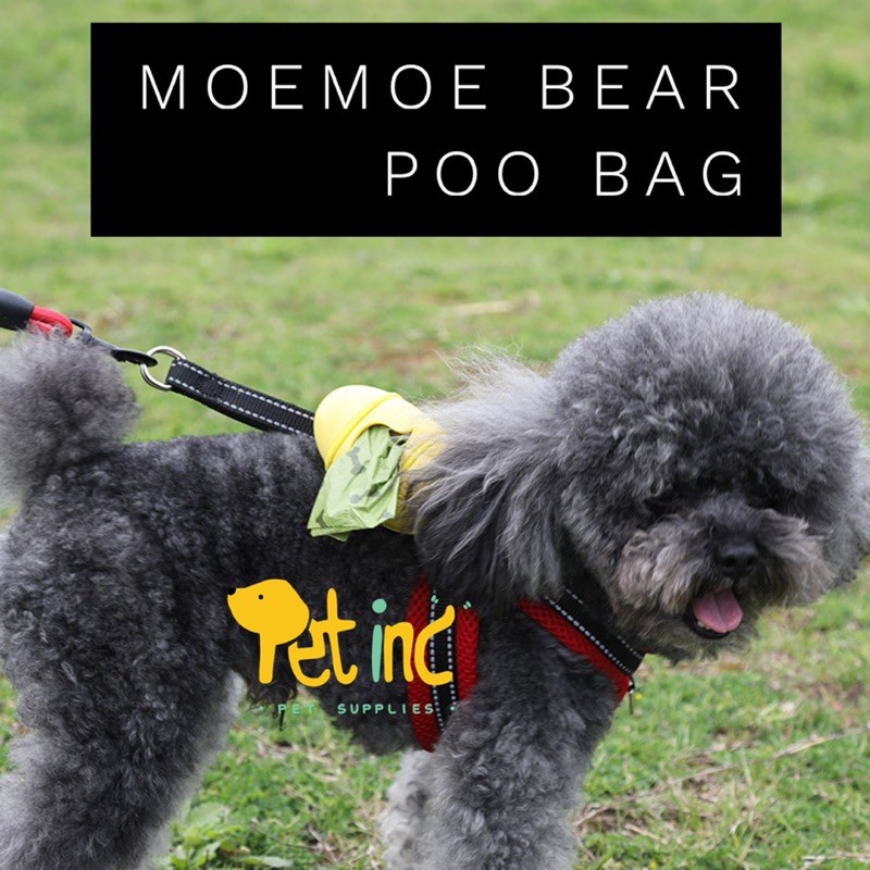 Moemoe bear attach leash poo bag dispenser