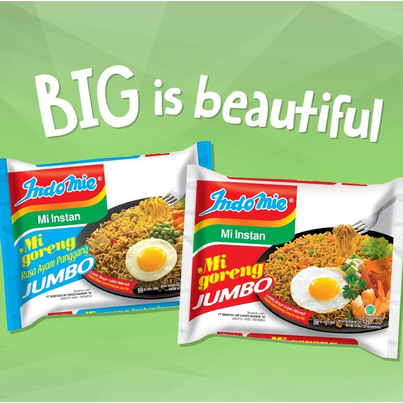 

INDOMIE MIE INSTAN GORENG JUMBO DAN MIE INSTAN GORENG JUMBO AYAM PANGGANG