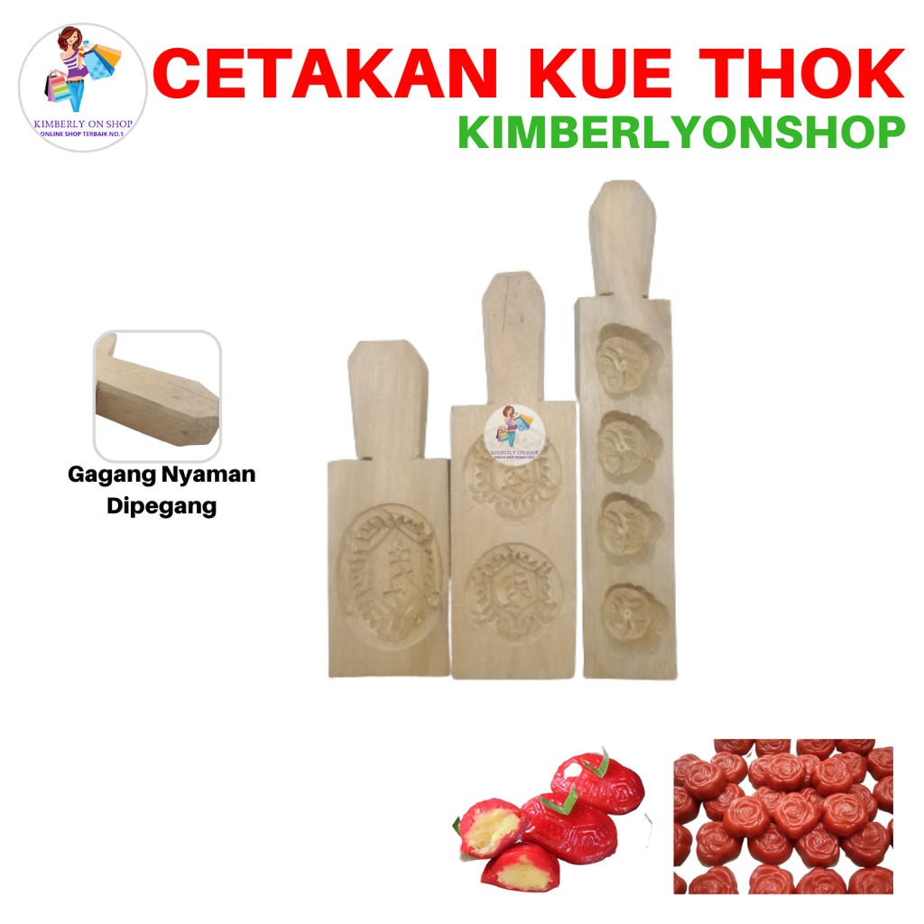 Kimberlyonshop Cetakan Kue Angku Thok Kayu