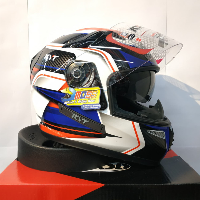 Helm KYT K2 Rider Super Fluo #2 White Carbon || Original Product