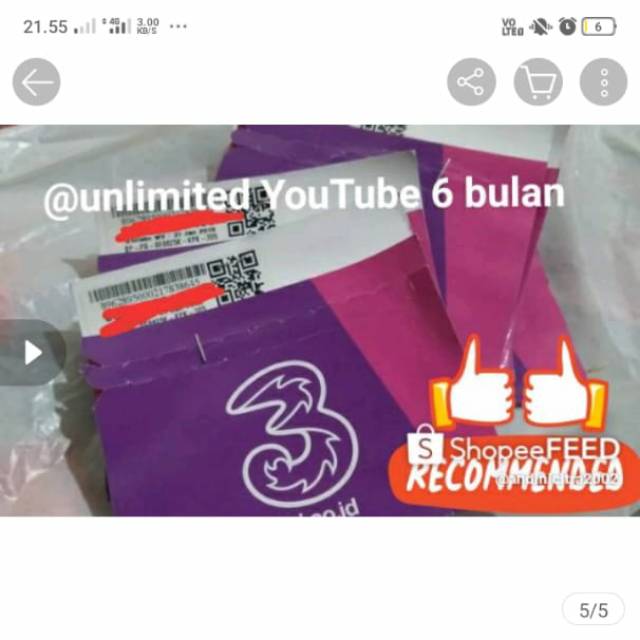 Perdana unlimited youtube  6 Bulan