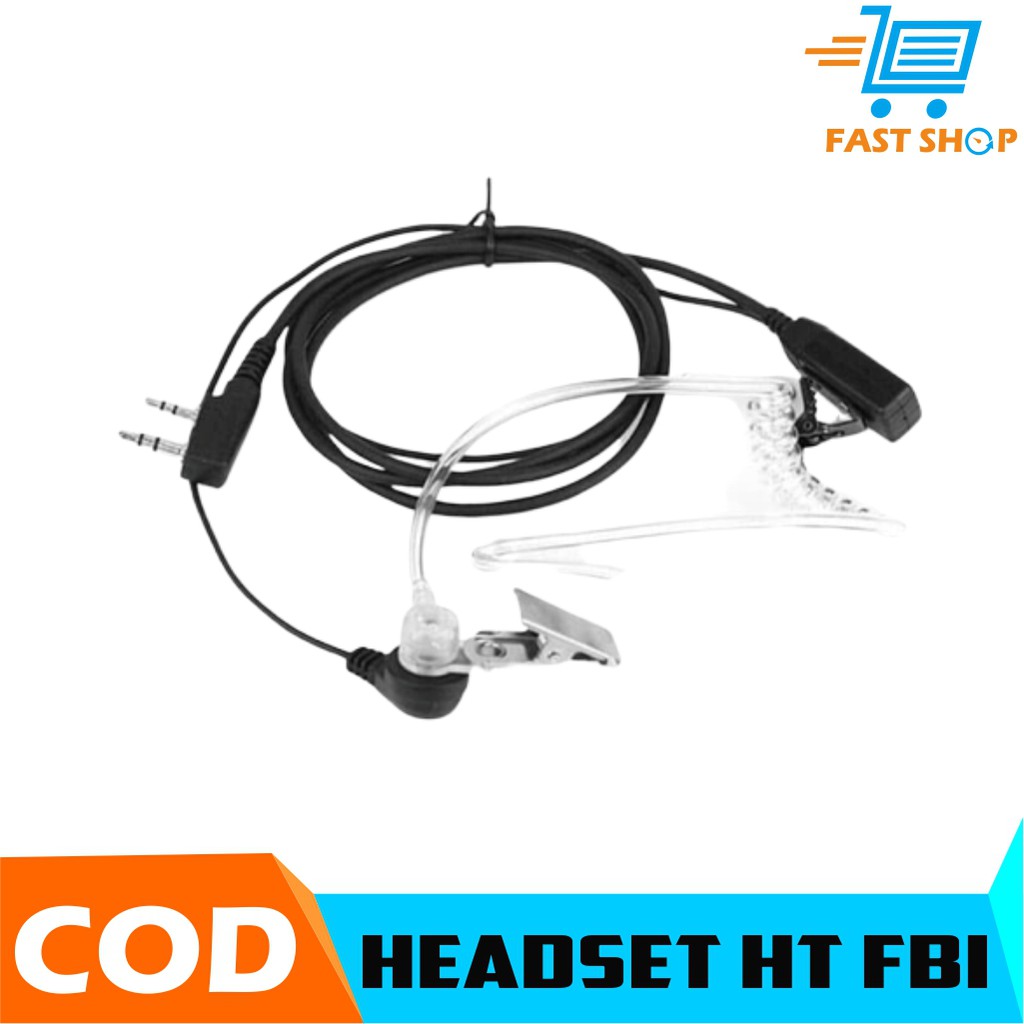 Earphone Gaya FBI Untuk Walkie Talkie Baofeng or HT Taffware Headset