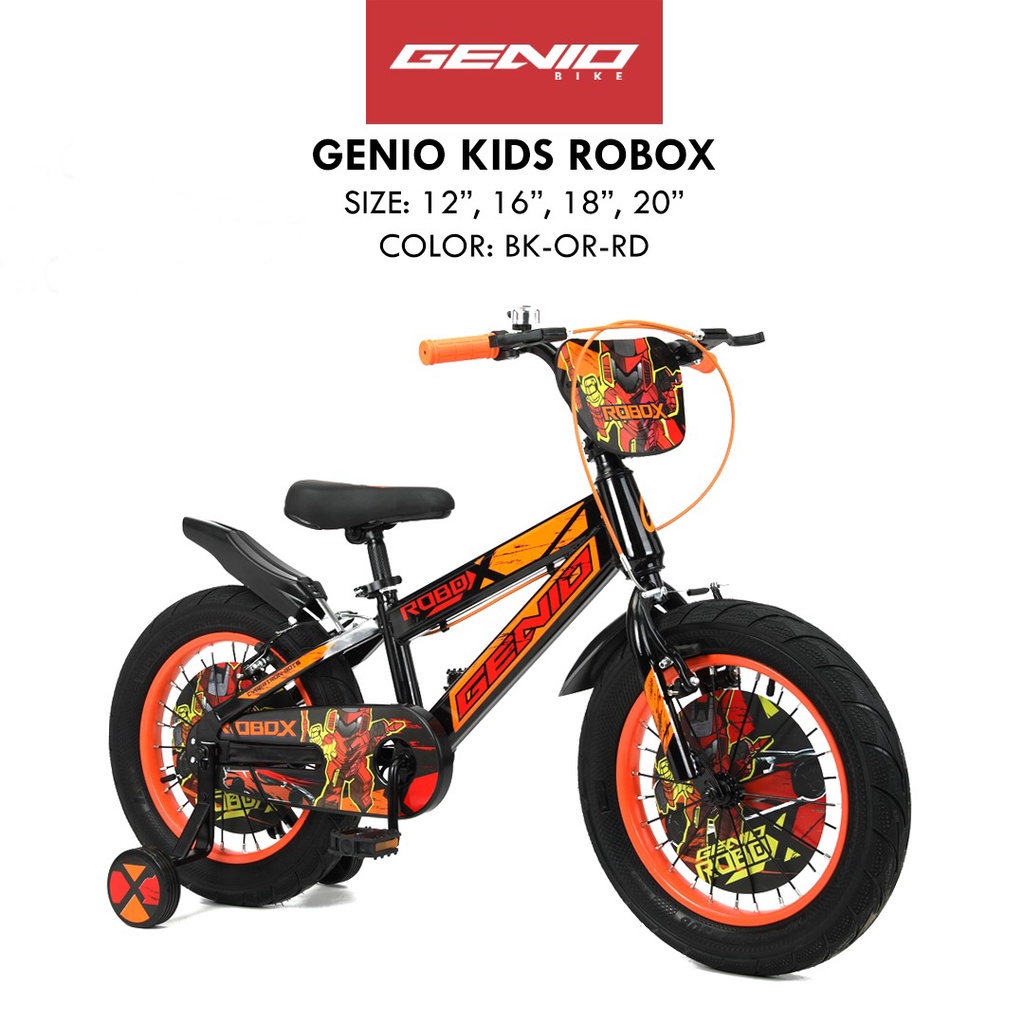 Sepeda Anak BMX 12 16 18 20 inc GENIO ROBOX By United Kids Bike Garansi SNI-3