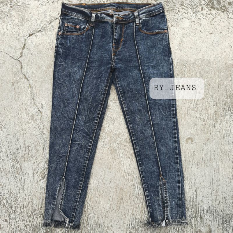 Celana jeans wanita snow jeans skinny street melar