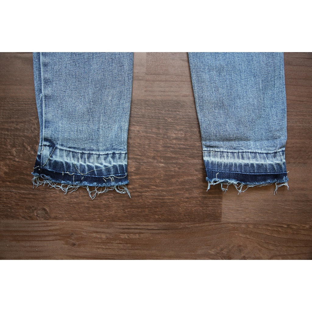 HOPYLOVY Celana Boyfriend Jeans Wanita Ripped High Waist HW Unfinished Renita