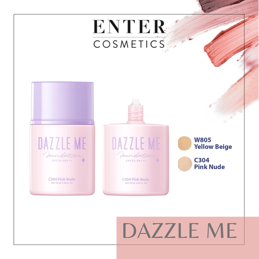 DAZZLE ME Day by Day Foundation - Full Coverage Oil control Long Lasting Makeup SPF 25 PA+++ | DAZZLE ME FOUNDATION [BPOM]