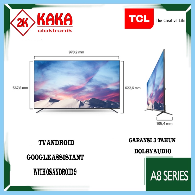 TCL 50A8 Android Smart UHD 4K TV 50 Inch A8 SERIES TCL 50A8