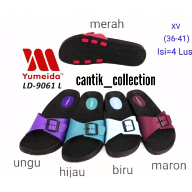 Sandal Slop Wanita Yumeida 9061 - Sandal Slop Karet Wanita Yumeida 9061