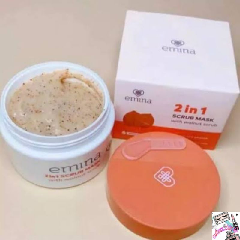 ☃️Cutezz_Ching1☃️Emina 2in1 Scrub Mask 50ml - Masker Wajah