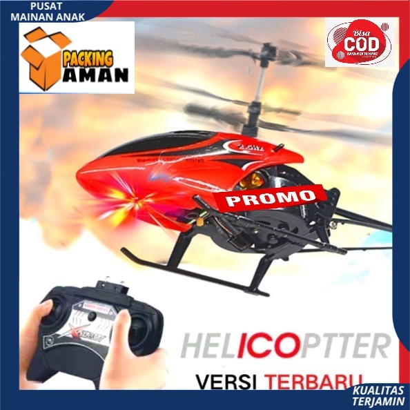 RC HELICOPTER HELIKOPTER 2.5 channel &amp;  remote control helicopter New Gyro Baterai Cas Berlampu