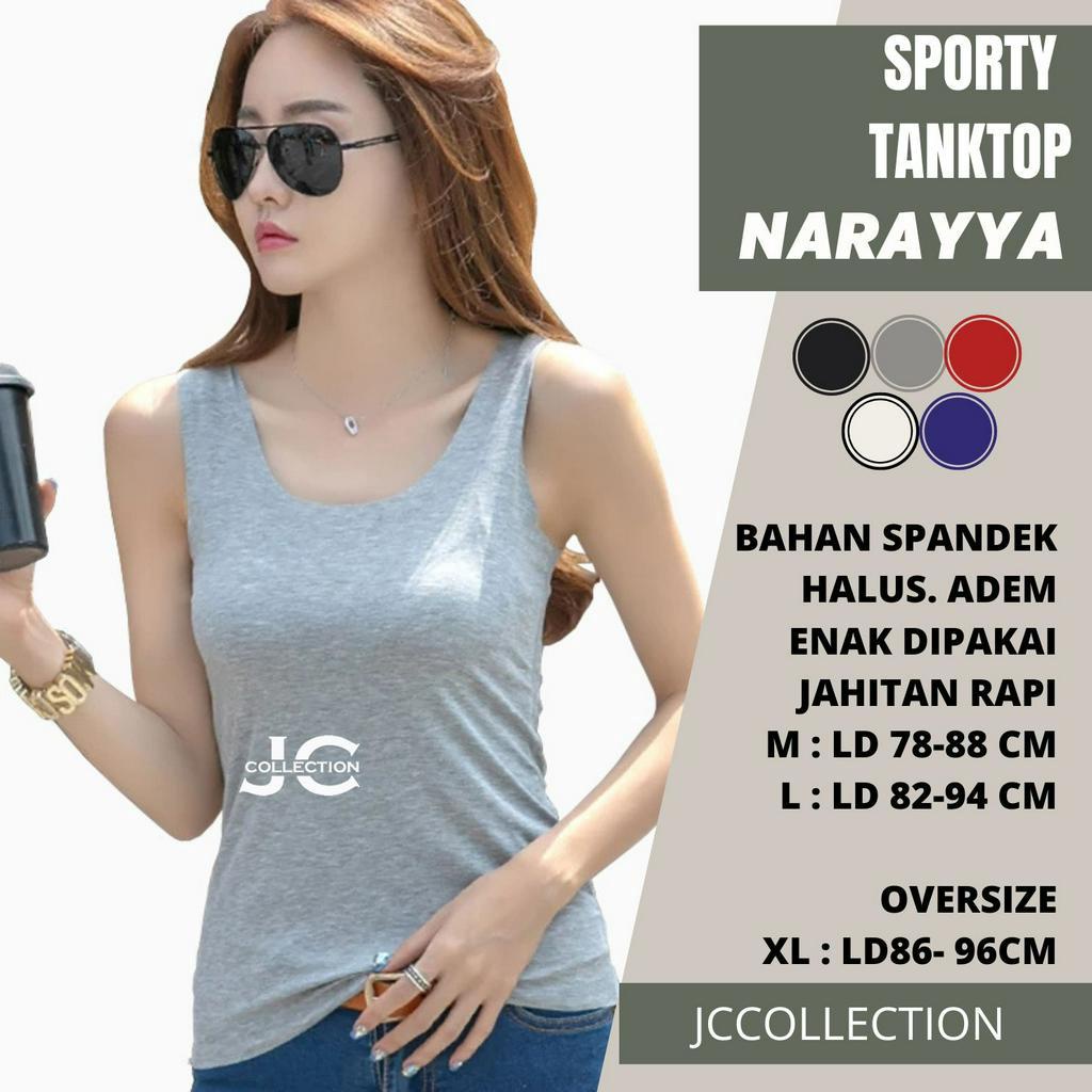 Tanktop Singlet Dalaman Wanita Korean Style Tali Kecil Tanktop Narrayya - JCCollections