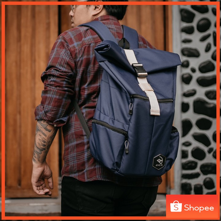 THEO NAVY - Tas Punggung Kasual Sekolah Kuliah