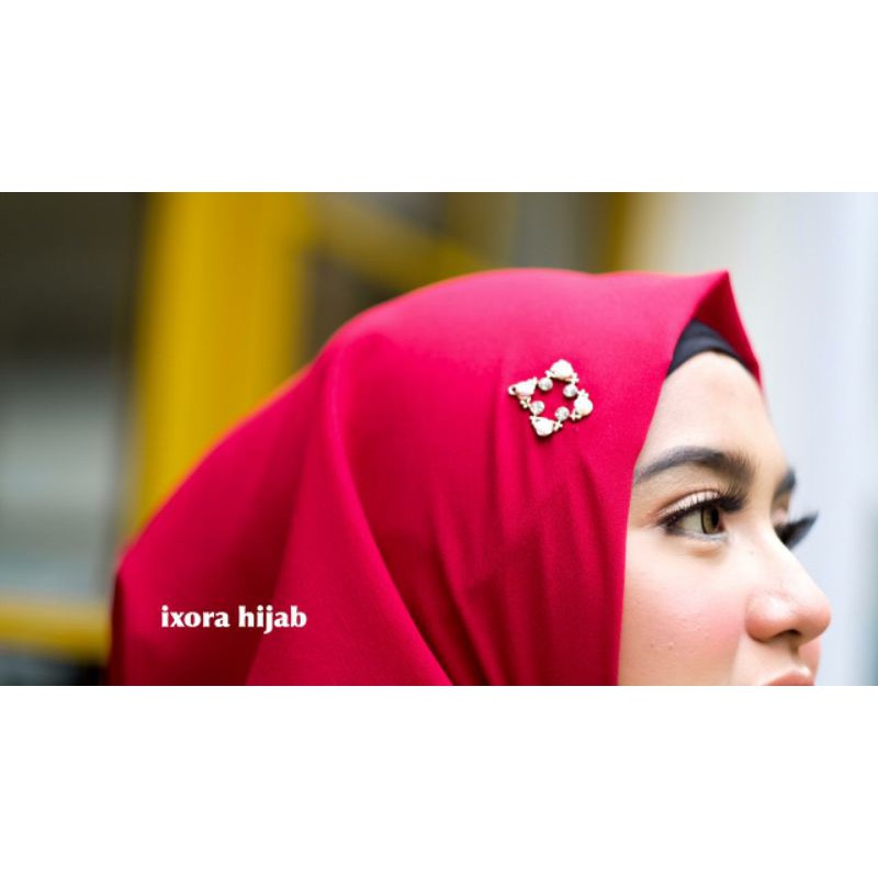 Jilbab Hijab Pesta Polos Pasmina instan Pastan Nurkasih original ixora hijab