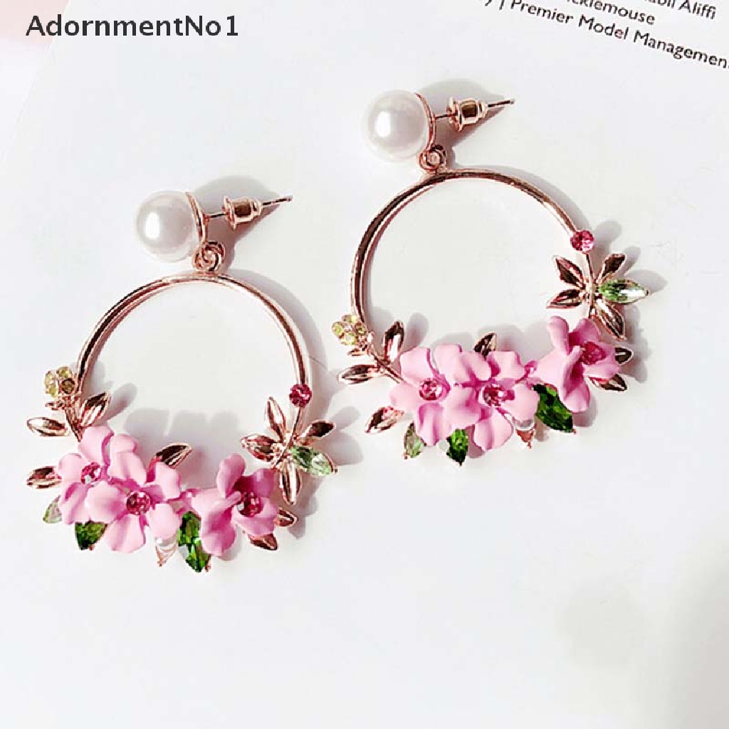 (AdornmentNo1) Anting Tusuk Gantung Desain Bunga Menarik Untuk Wanita