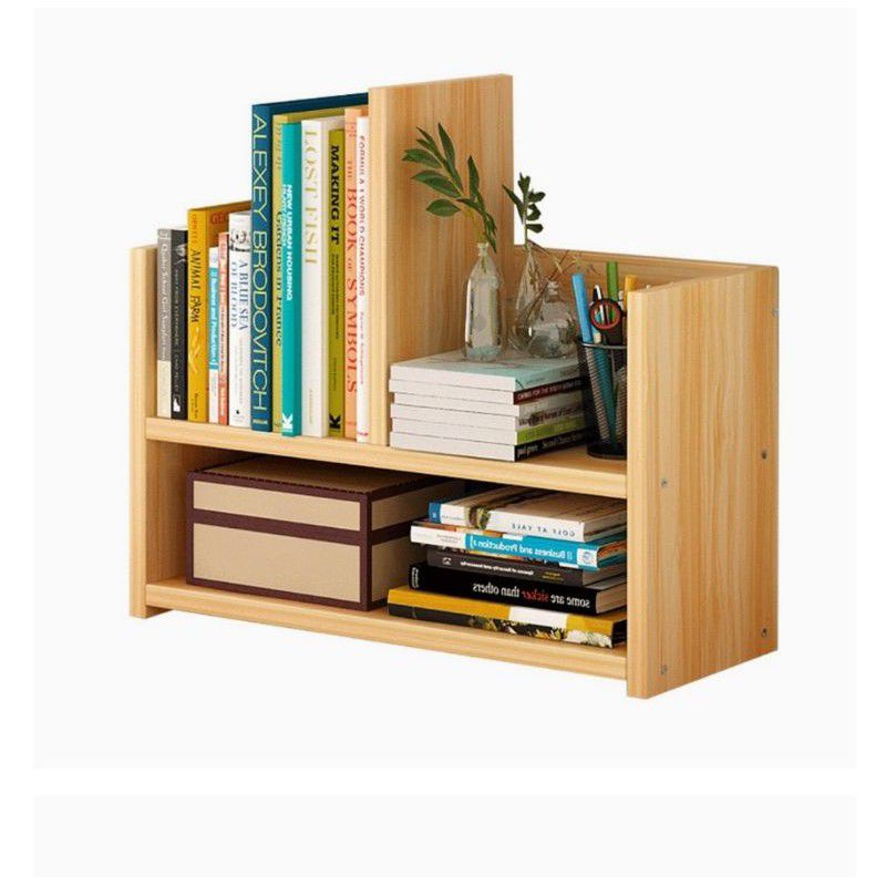 Rak buku meja minimalis kayu jati belanda