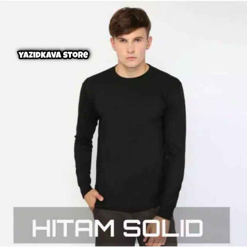 Kaos hitam polos panjang pria wanita Kaos lengan panjang hitam polos pria dan wanita kaos polos.
